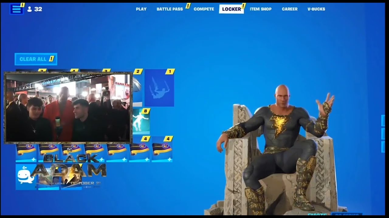 [Fortnite WTH] Dwayne Johnson himself reacts to the Black Adam skin