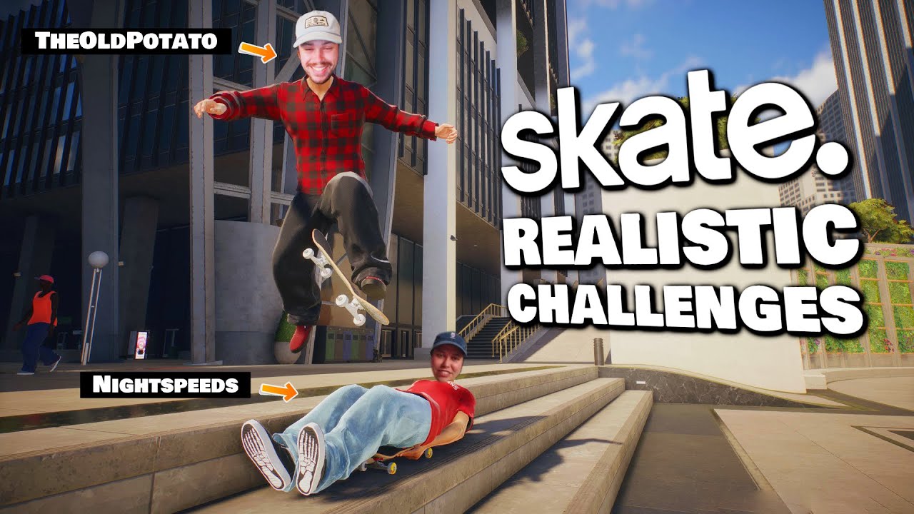 Realistic Trick Challenges with TheOldPotato | Skate.