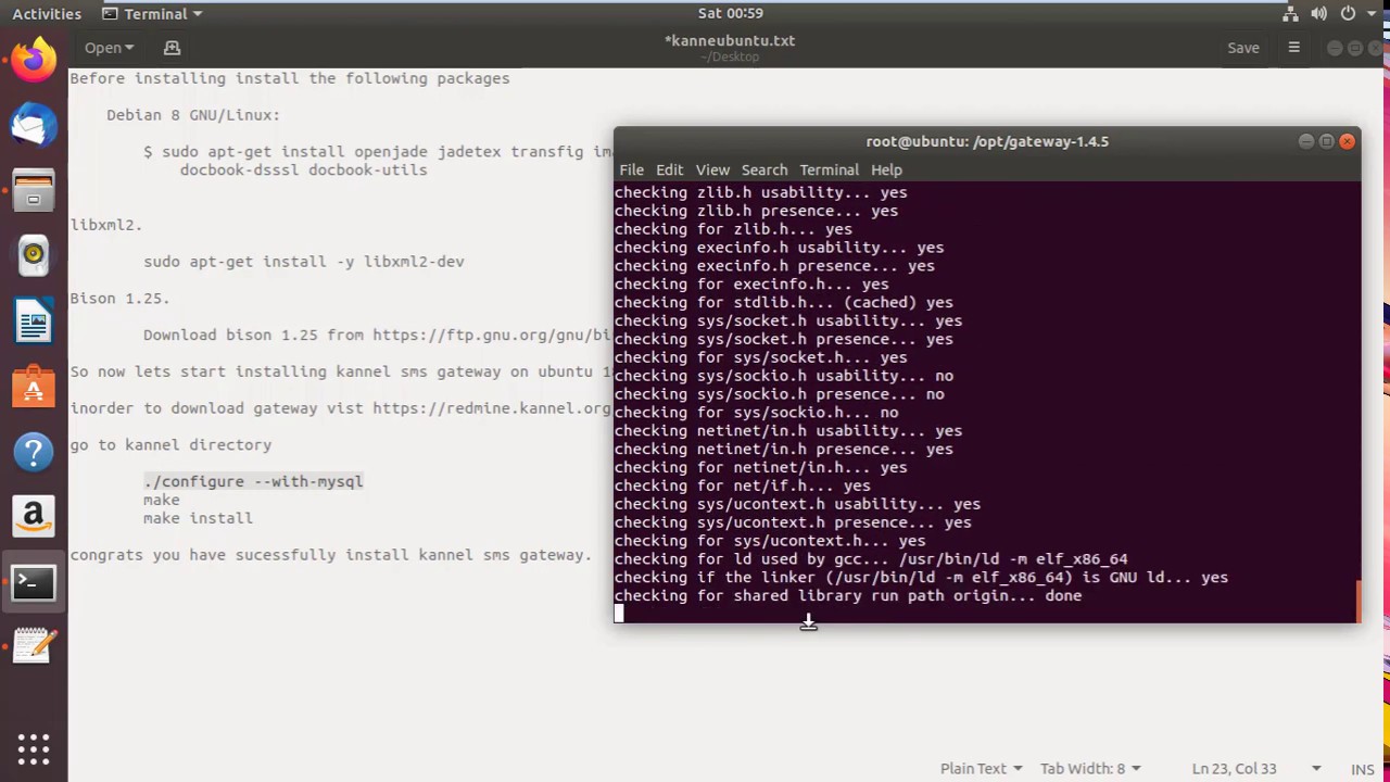How to install kannel sms gateway on ubuntu 18.04
