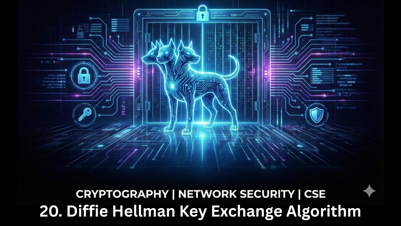 20. Diffie Hellman Key Exchange Algorithm | Cryptography | Computer Science Engineering