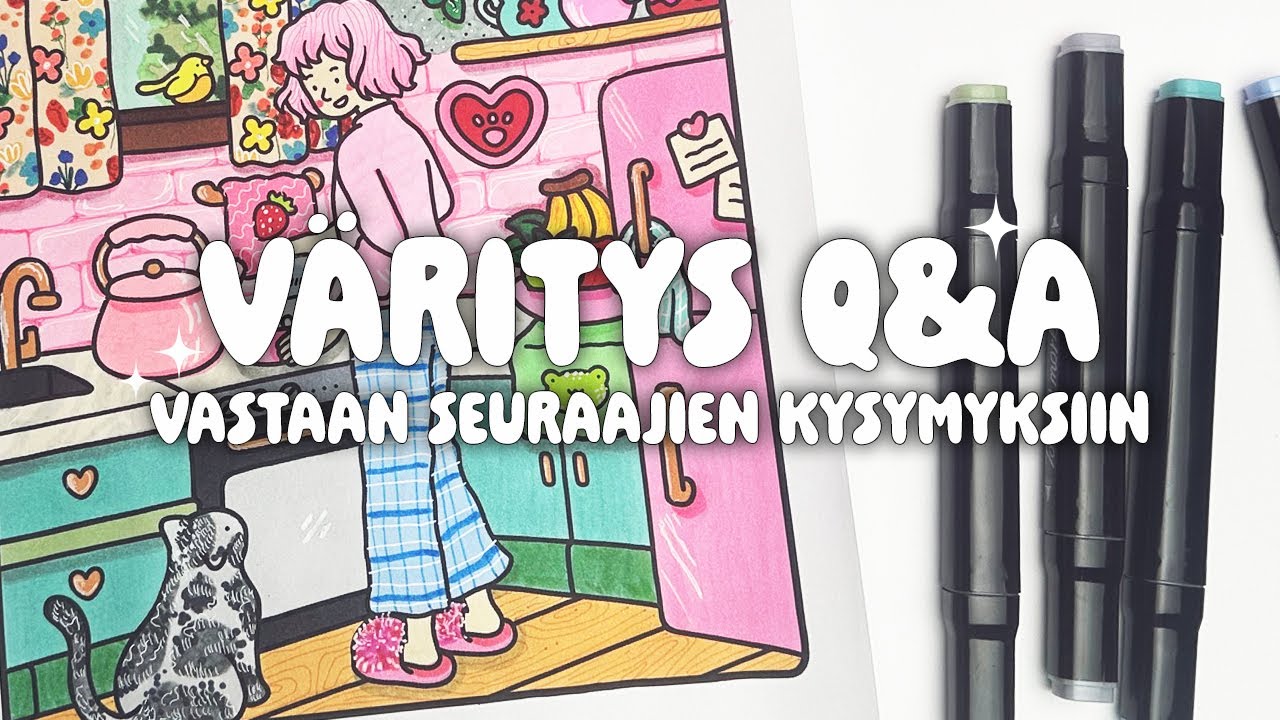 Q&A: Väritän ja vastailen seuraajien kysymyksiin ♡ Color with me ♡ Coco Wyo Girl Moments ♡