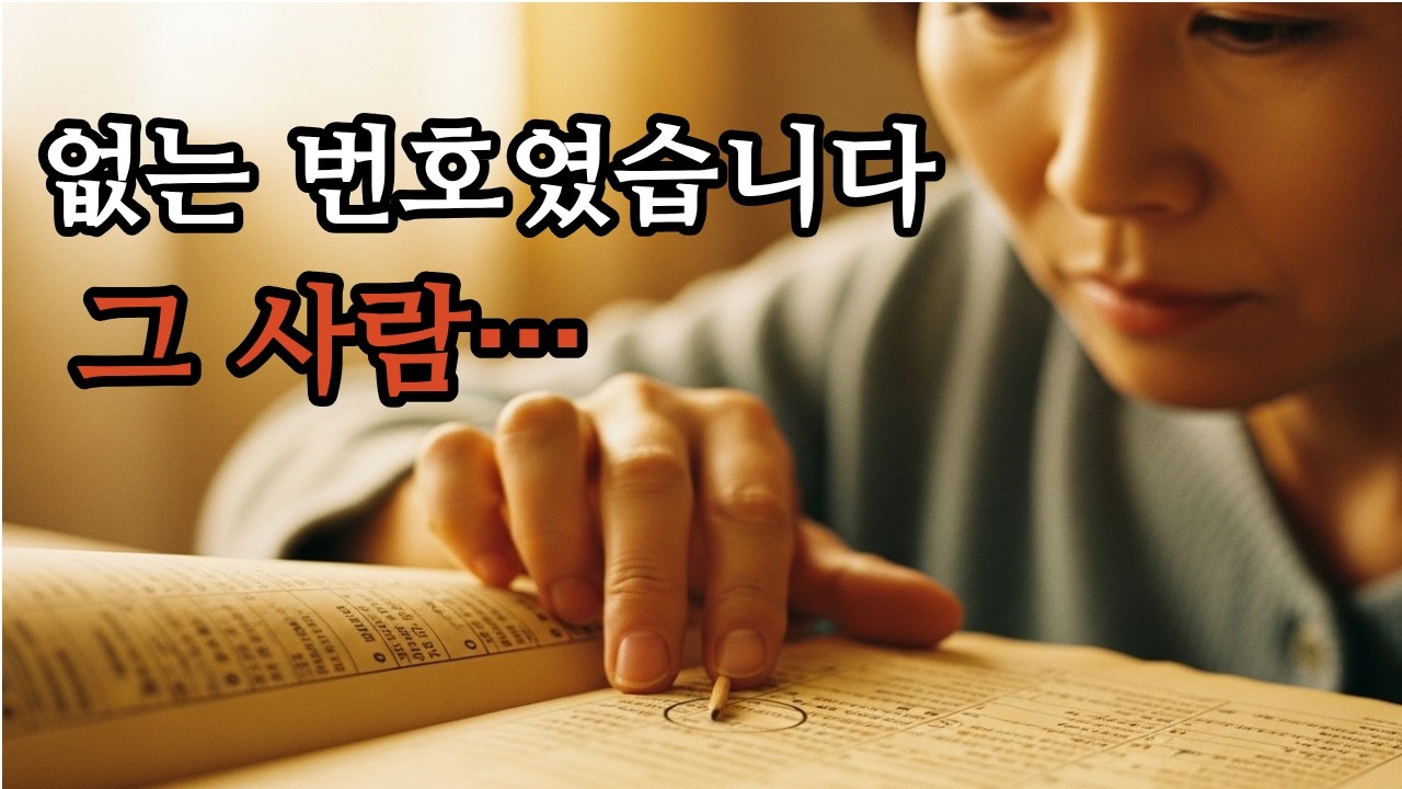 사라진 번호를 눌러봤습니다 | 전화번호부 한 페이지가 불러온 그 시절