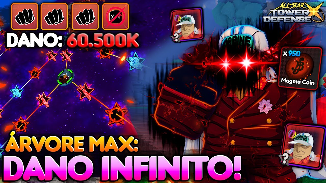 META BURN! AKAINU DESPERTADO COM DANO INFINITO NO ALL STARS TOWER DEFENSE X!!