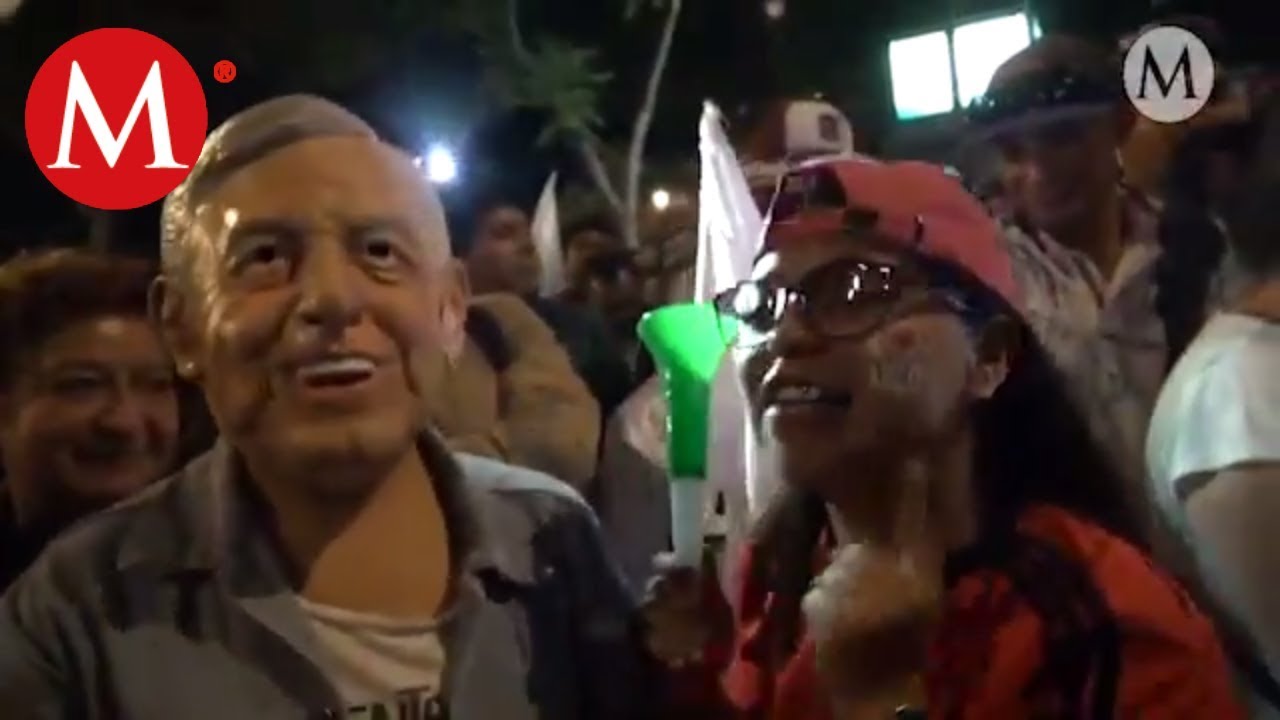 Celebración en Zócalo por triunfo virtual de AMLO