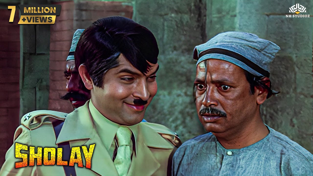Asrani Comedy Scene 😂 | Sholay Funniest Scene | Dharmendra, Amitabh Bachchan | NH Studioz