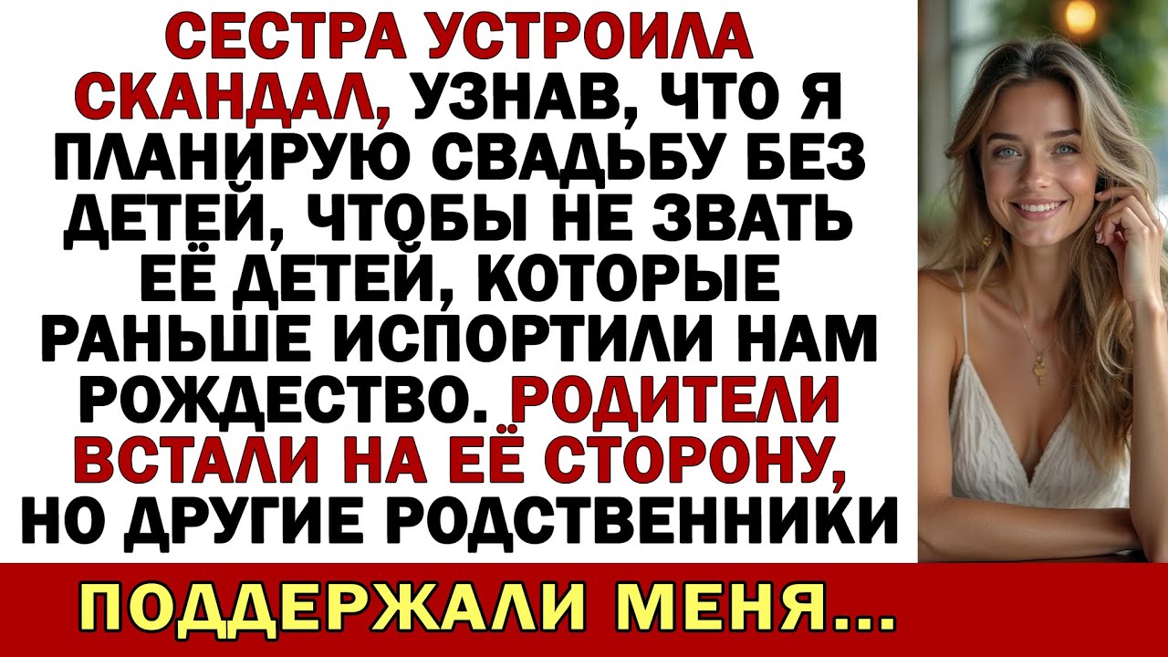 Сестра устроила скандал, узнав о моей свадьбе без детей, чтобы не звать её детей...