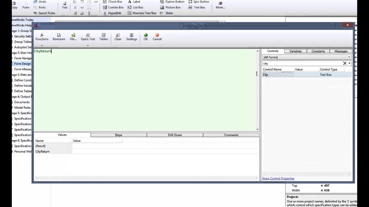 DriveWorks Pro - Implementing Child Specification Lists