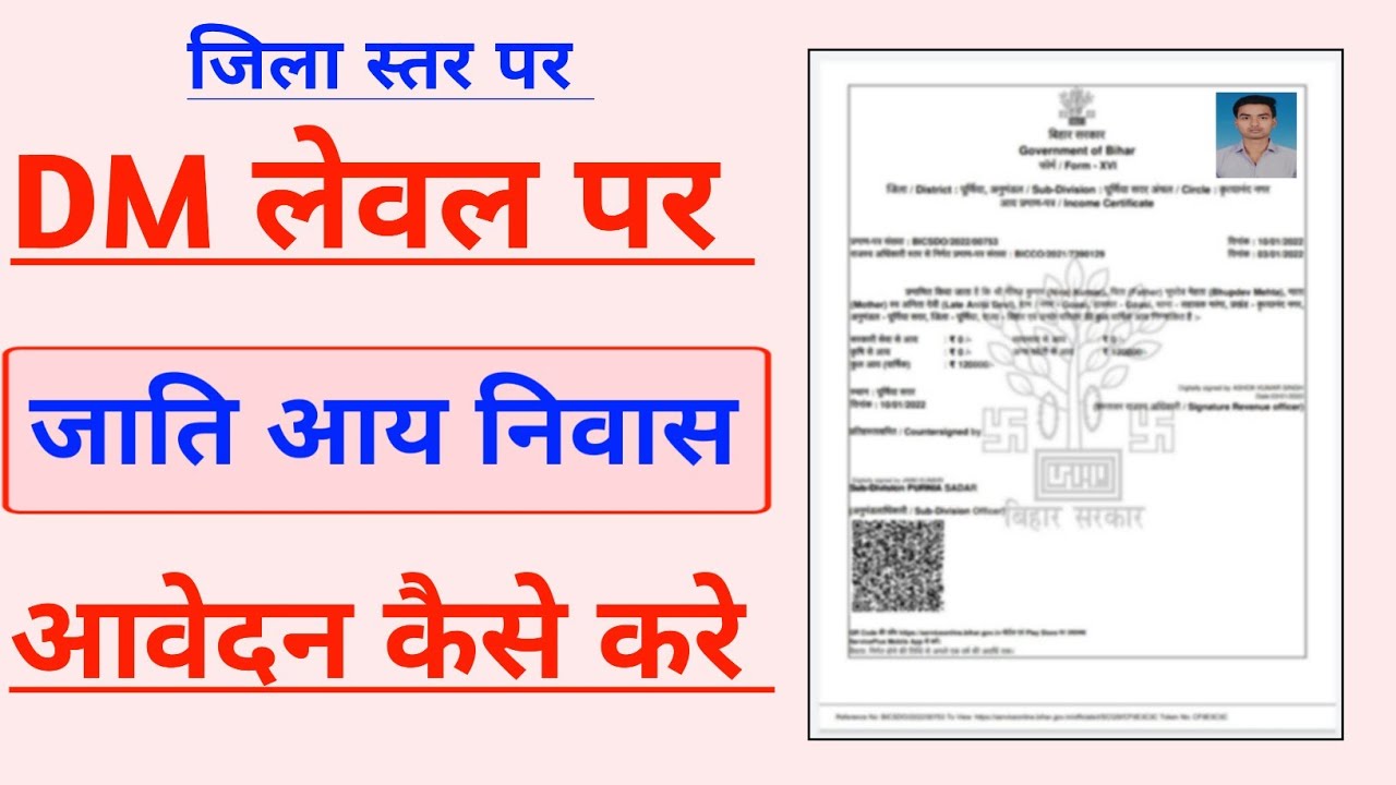 How to apply for caste income and residence certificate at district level (DM level) | DM level c...