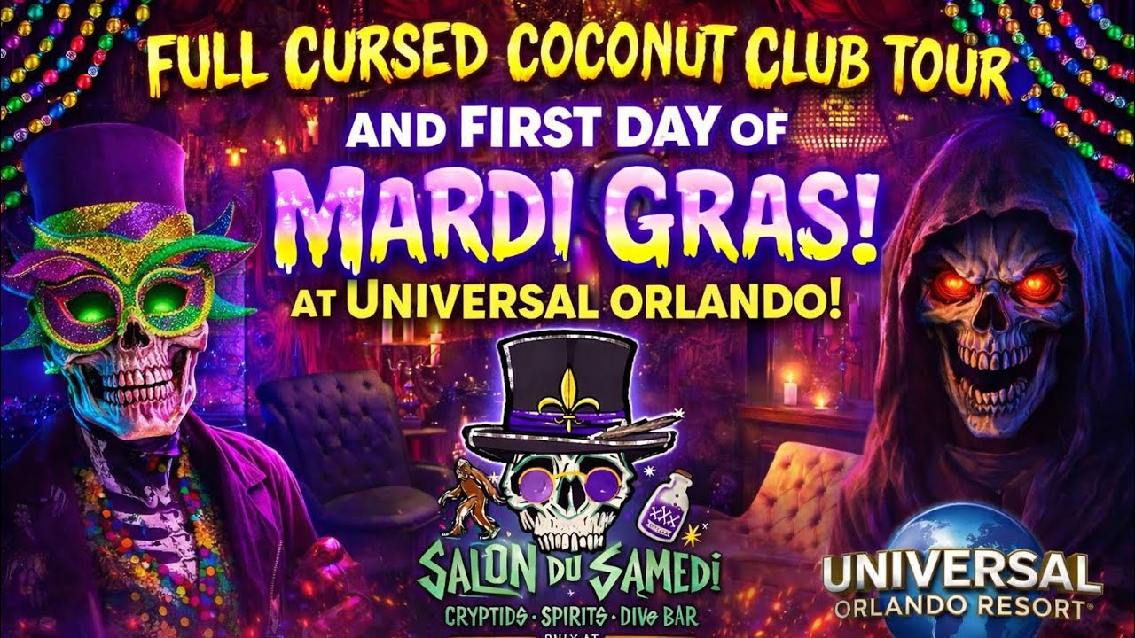 Full Tour - Cursed Coconut Club 2026! - First Day Of Mardi Gras @ Universal Orlando -