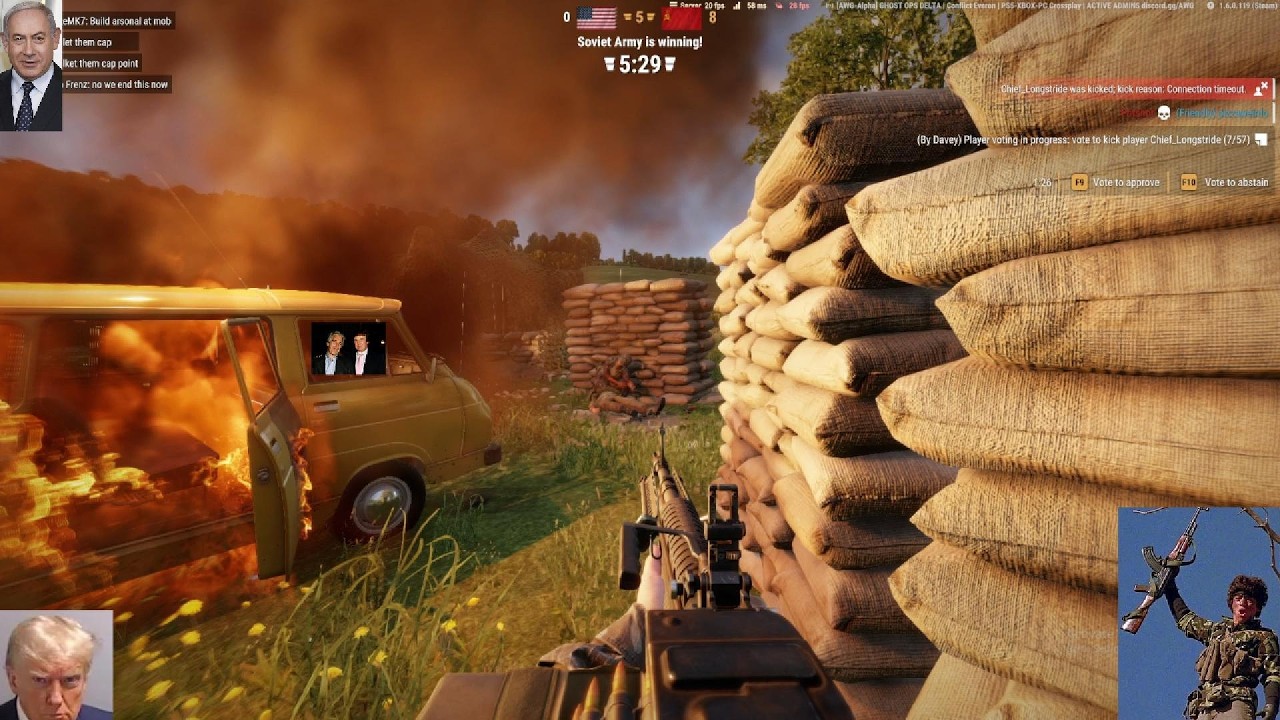 Trump takes on Russian army in arma