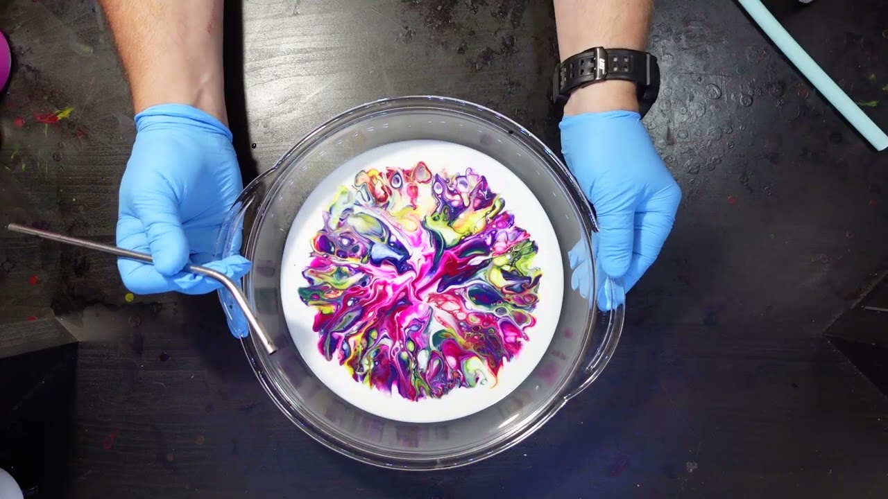 Техника разбрызгивания — Учебное пособие по краске Floetrol — #fluidart #discgolf