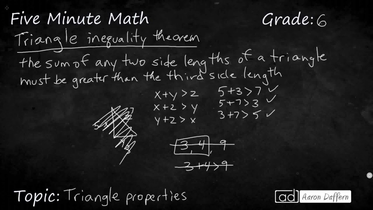 6th Grade Math Triangle Properties