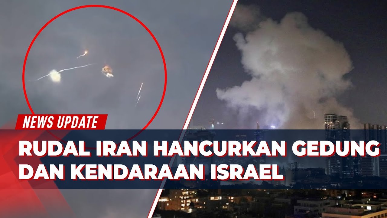 Sirene Israel Meraung Saat Rudal Iran Menyerang, Gedung dan Kendaraan di Tel Aviv Hancur