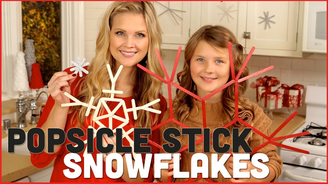 DIY Popsicle Stick Snowflakes!!