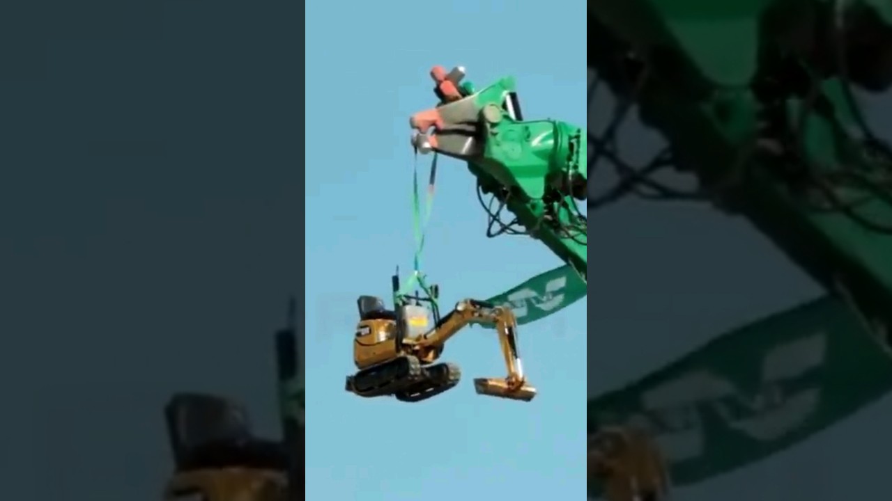 Extreme dangerous skills of these operators with excavators #demolition #shorts #construction