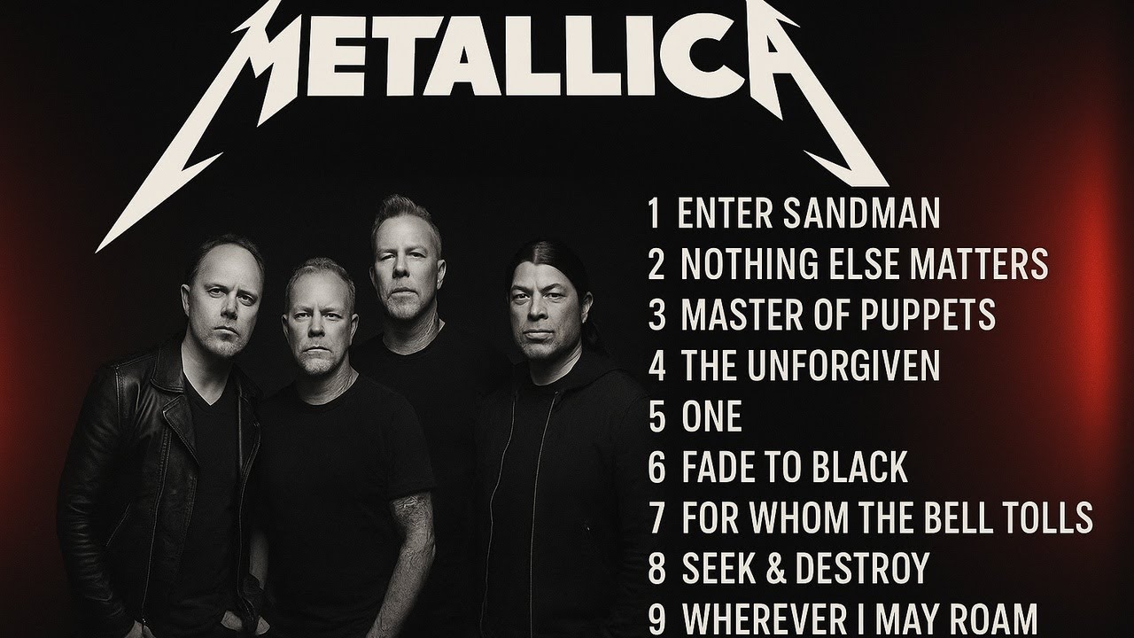 Legendary Metallica Guitar Riffs | Emo Rock Playlist & Slow Rock Live Concert Energy Nonstop