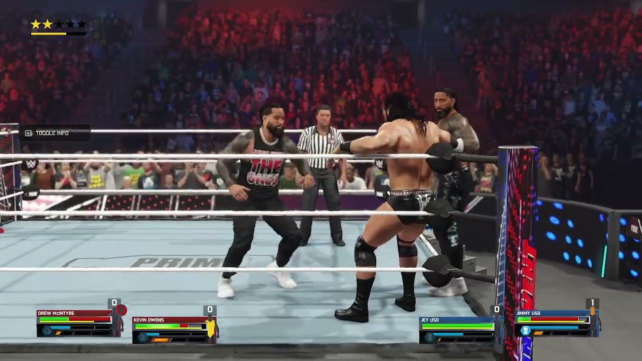 Drew/Owens vs Jey/Jimmy 2 out of 3 Falls Match