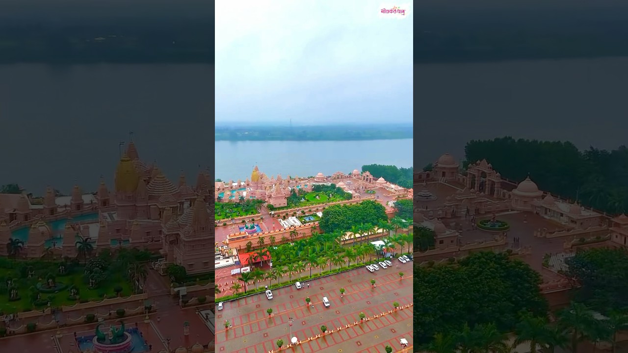 Sky View Of Nilkanthdham | Swaminarayan Mandir Poicha. #swaminarayanmandir #poicha