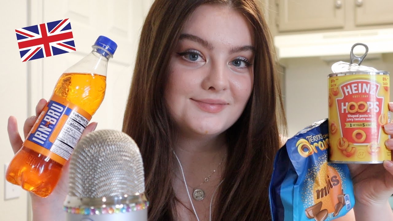 ASMR Mukbang | Trying British Snacks 🇬🇧