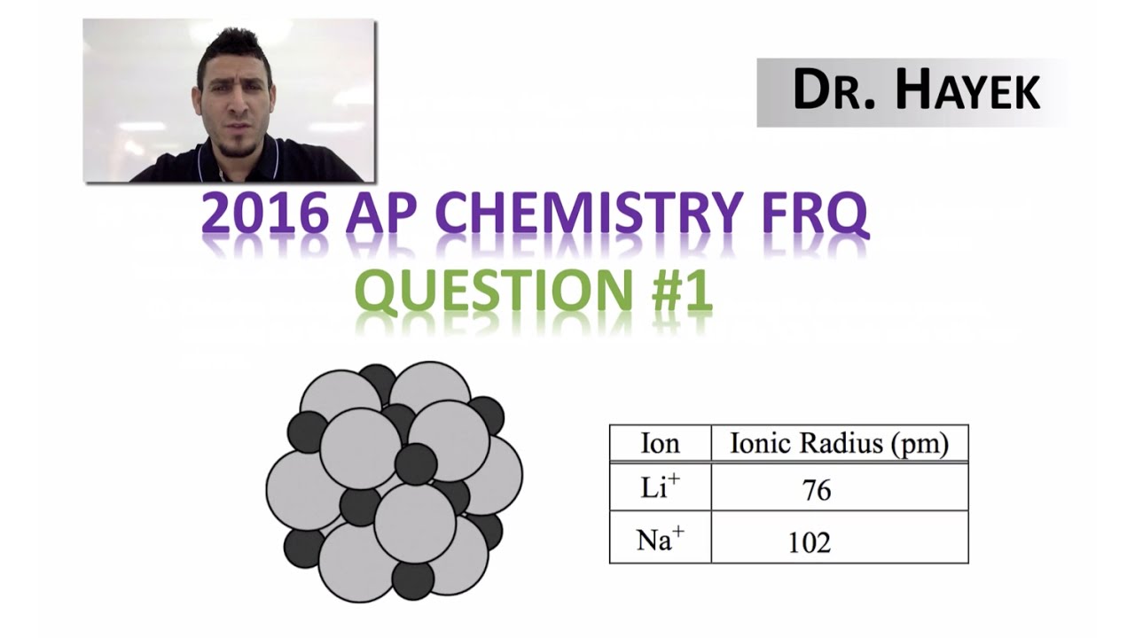 2016 AP Chemistry Exam | FRQ #1