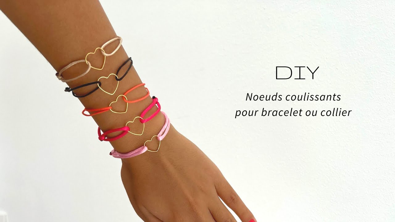 DIY | 2 Nœuds coulissants pour bracelet ou collier
