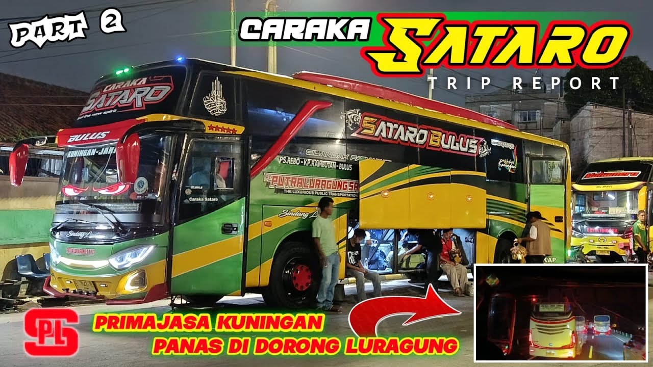 LARI KESURUPAN‼️Liga malam Cipali ketika Bus Luragung Caraka Sataro bertemu Primajasa Kuningan 