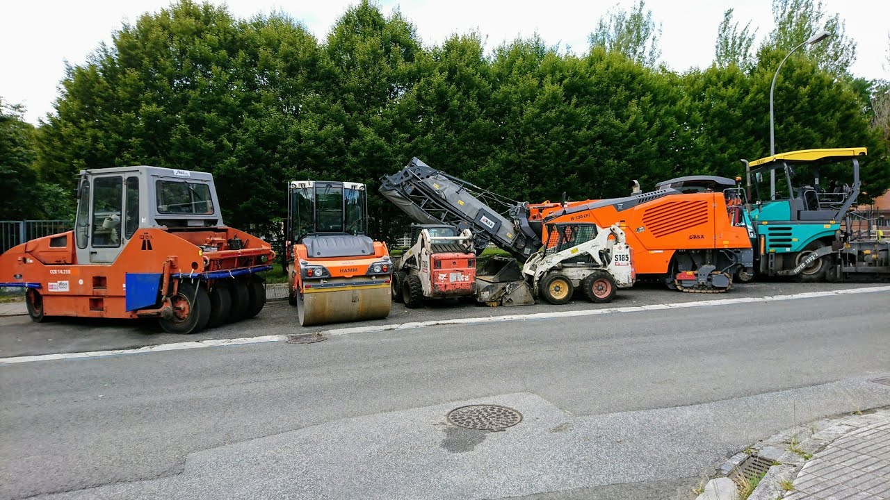 MÁQUINAS PARA ASFALTAR. Asfaltadora Fresadora Camión Compactador Bobcat Barredora Cisterna