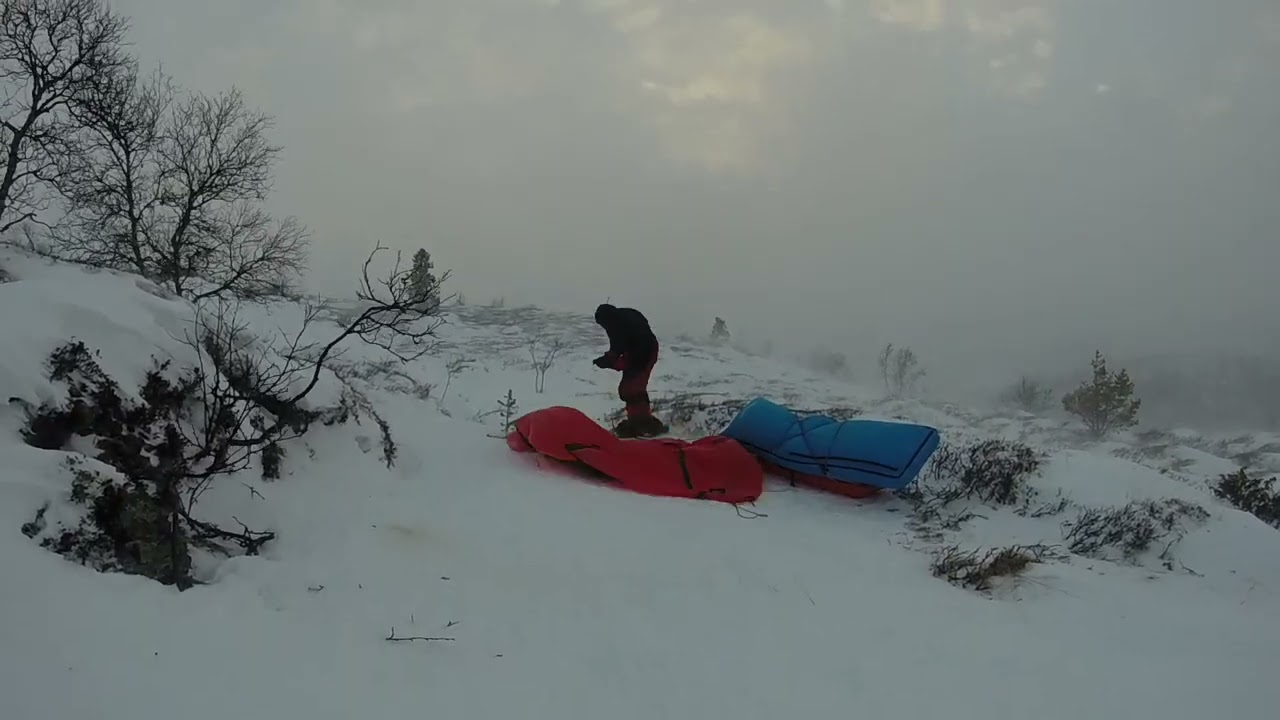 Pitching a Hilleberg tent in a heavy winter storm [EXTREME CONDITIONS]