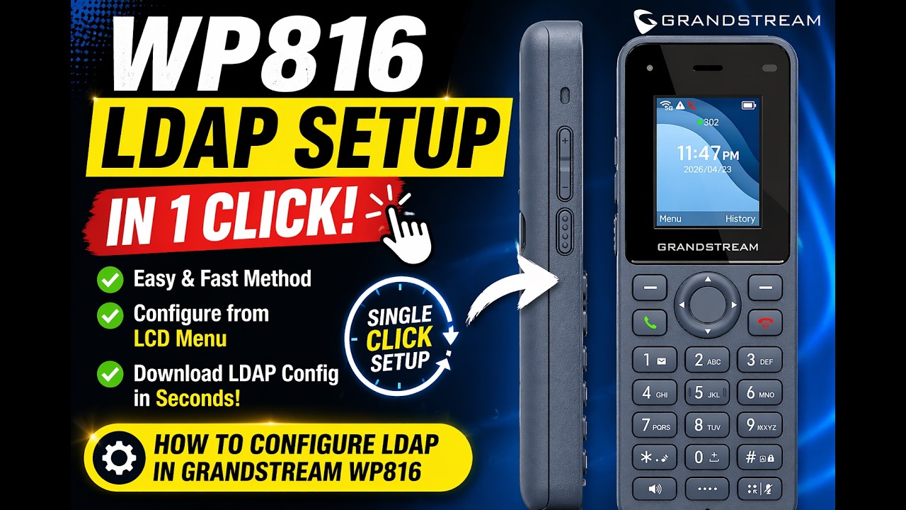 Как настроить LDAP в Grandstream WP816 | Простая настройка в один клик #grandstream #wp816