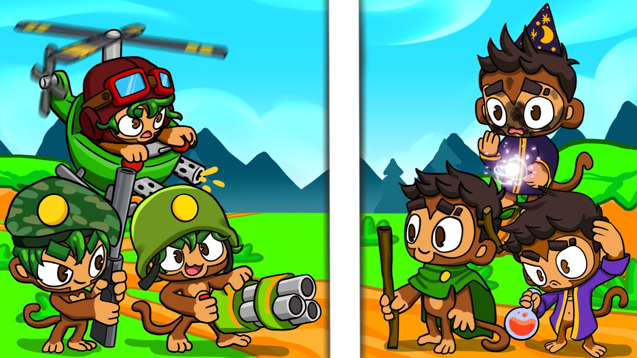 MAGICZNE VS MILITARNE CHALLENGE z MAĆKIEM | BLOONS TD6