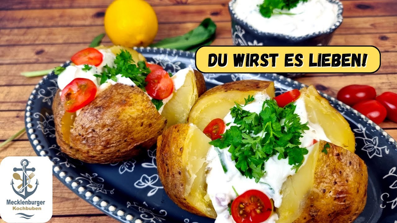Ofenkartoffel mit selbstgemachter Sour Cream (So einfach ist das)