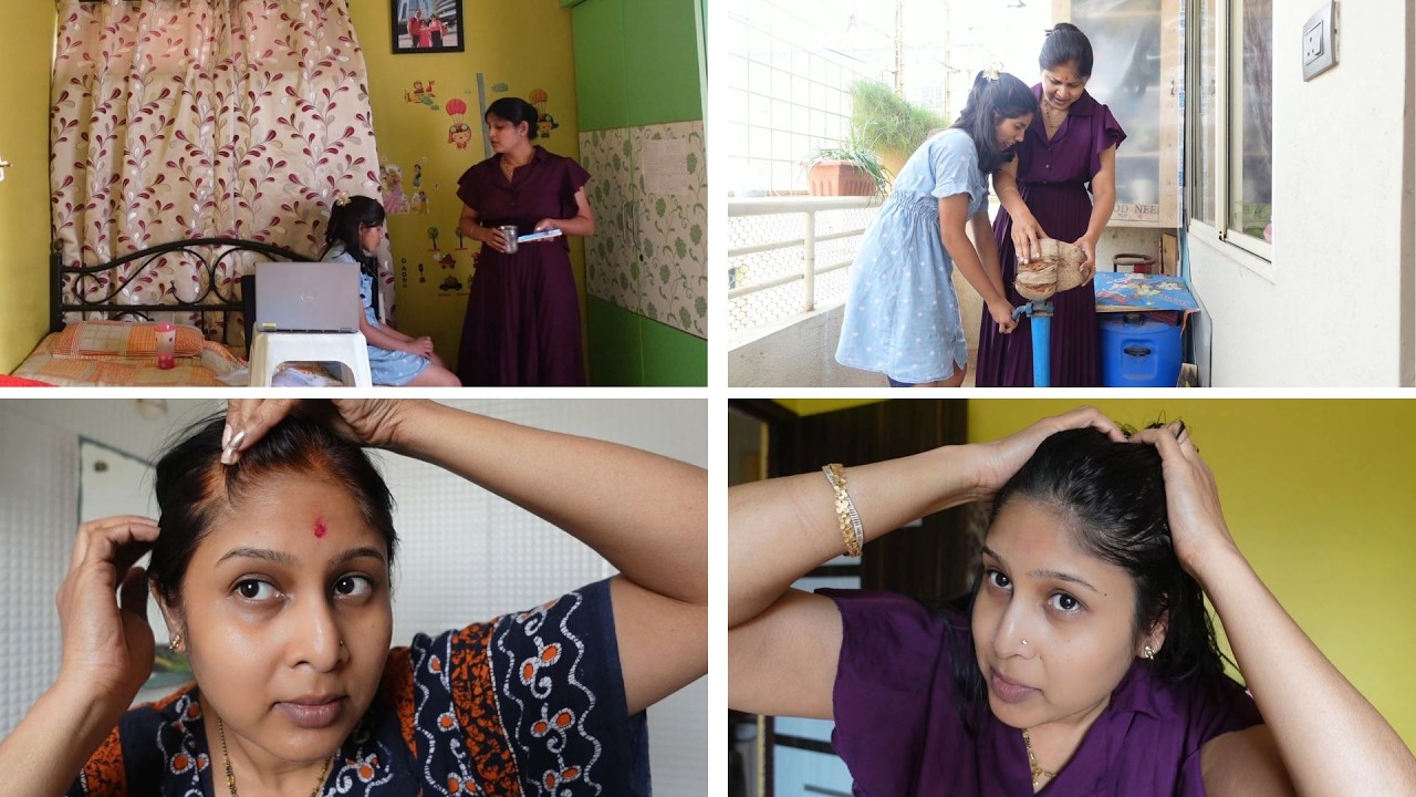 ಅಮ್ಮ ಮಗಳ ಹರ ಸಾಹಸ l Full detail about natural hair colouring l effective face serum l kannada vlog