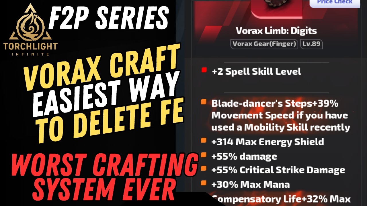 Torchlight Infinite SS11 // Серия F2P: Vorax Craft, удаление валюты // TLI: Vorax