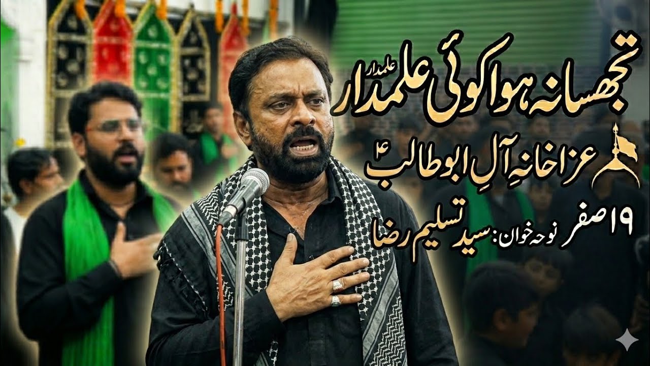 19 Safar ll Noha : Thujsa Na Hua Koi Alamdar Alamdar ll Syed Tasleem Raza ll 2025