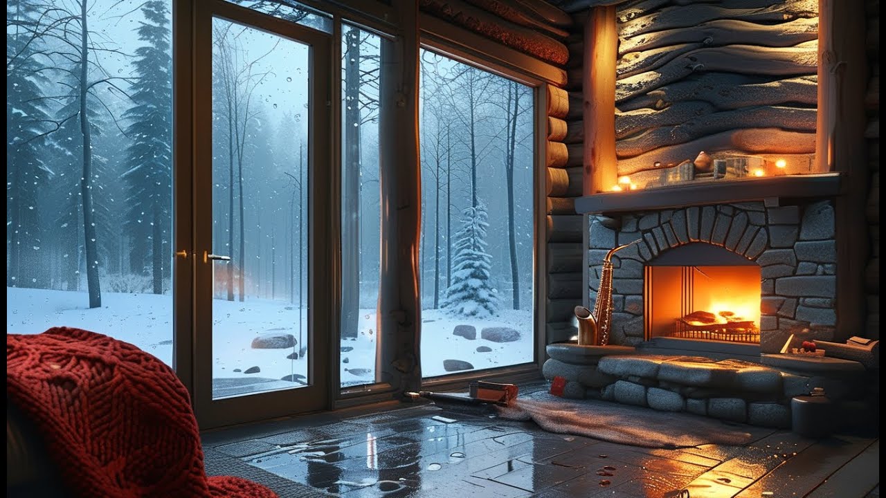 Rainy Forest Cabin 🌧️ Peaceful Jazz Piano to Study/Work to