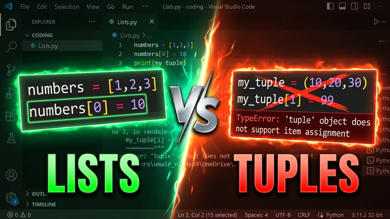 Python Lists vs Tuples (Most Beginners Get This Wrong) | Part 3