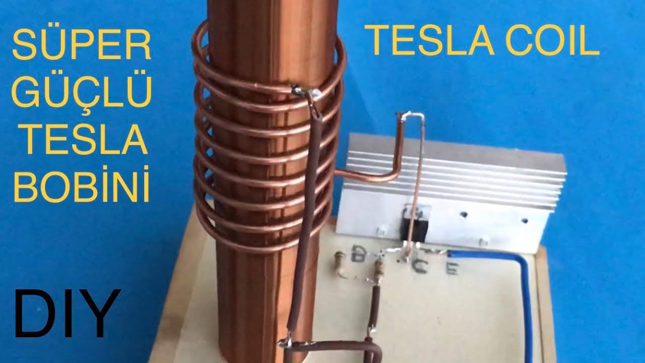 SÜPER GÜÇLÜ TESLA BOBİNİ YAPIMI - KABLOSUZ ENERJİ TRANFERİ  - HOW TO MAKE TESLA COIL - टेस्ला कॉइल