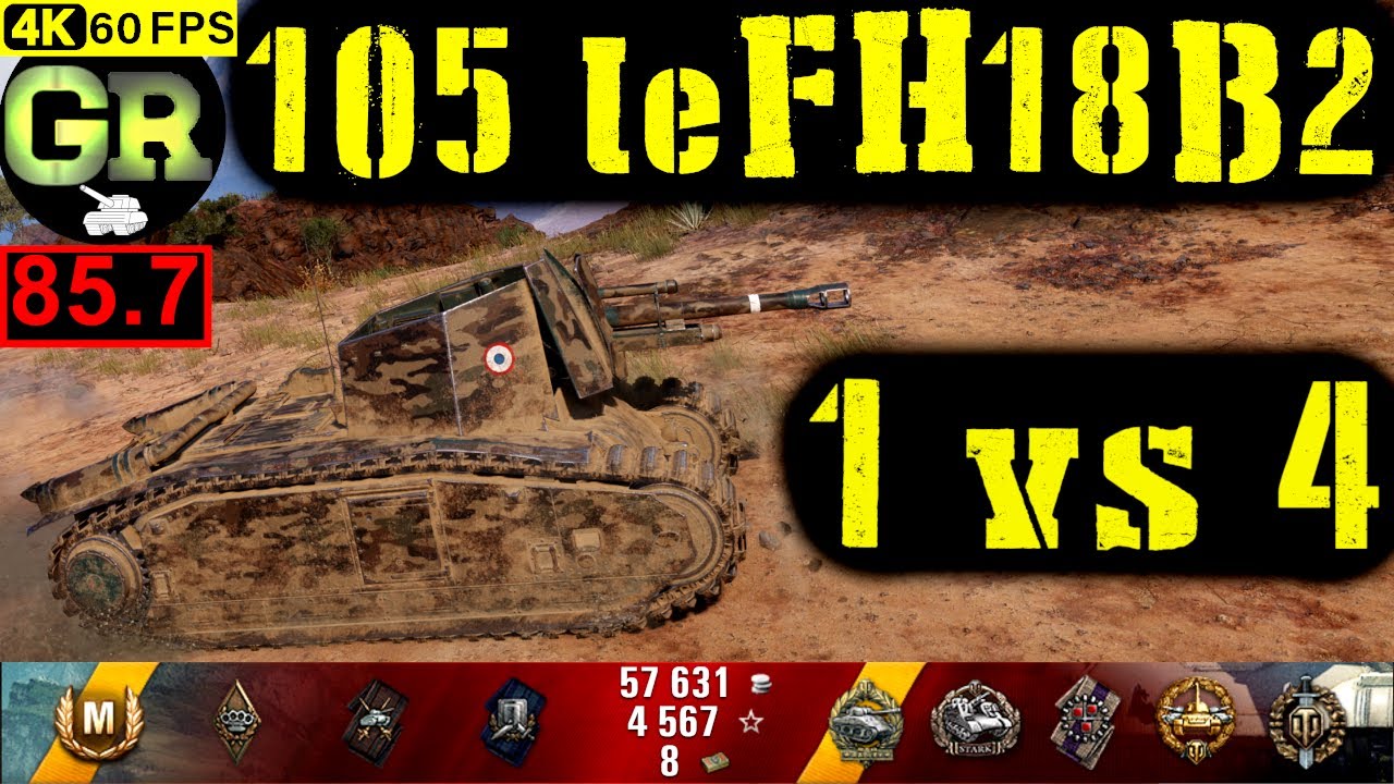 World of Tanks 105 leFH18B2 WoT Replay - 8 Kills 2K DMG(Patch 1.5.0)
