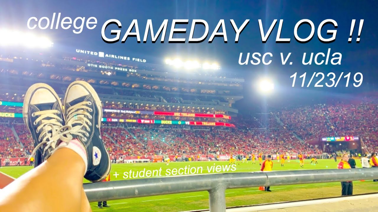 college gameday vlog!....USC vs UCLA football (student section views!)