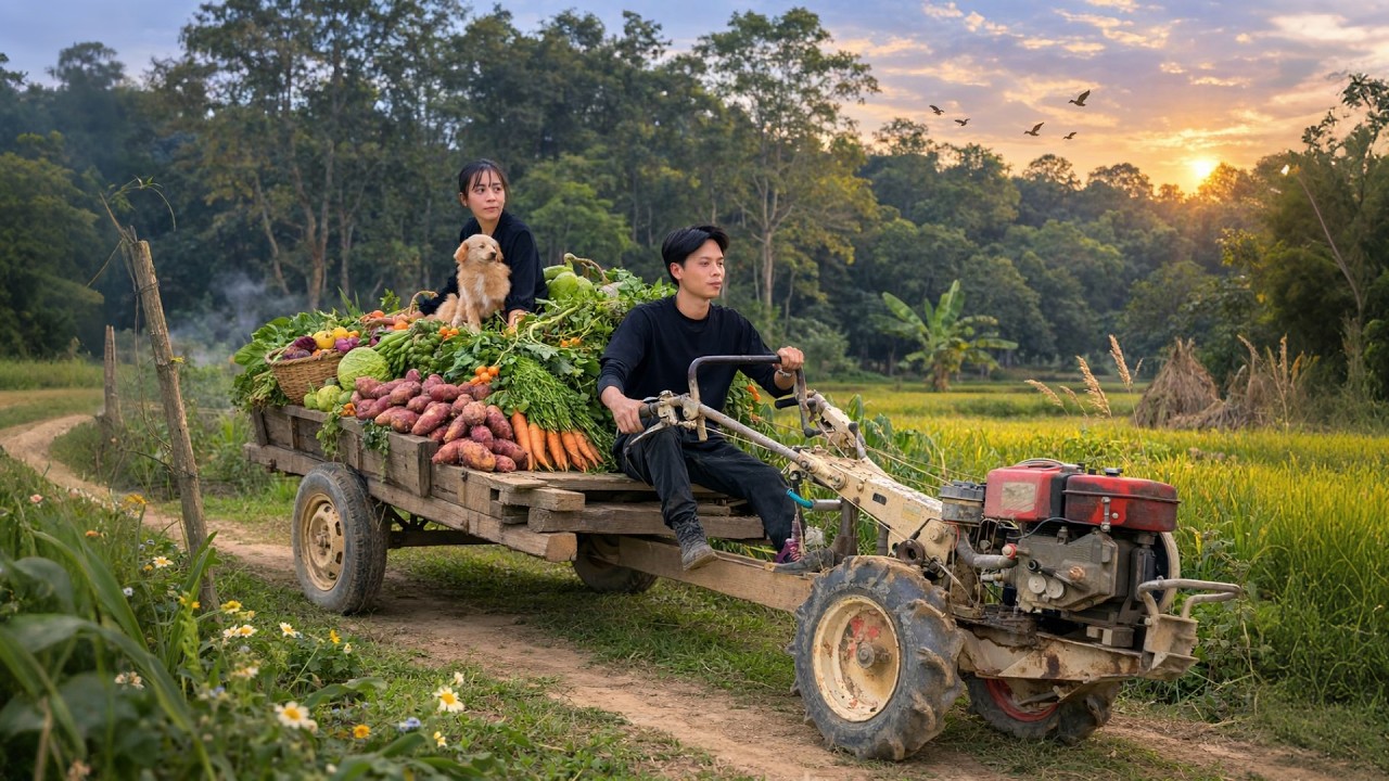 Sweet Potato Harvest and Traditional Homemade Cakes | Peaceful Village Life| TrieuLam