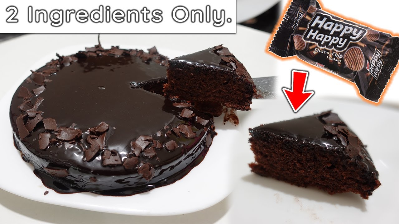 How To Make Delicious Dark Chocolate Cake In Only 20 Rs. With Happy Happy Biscuit  || Desi Zaiqa ||