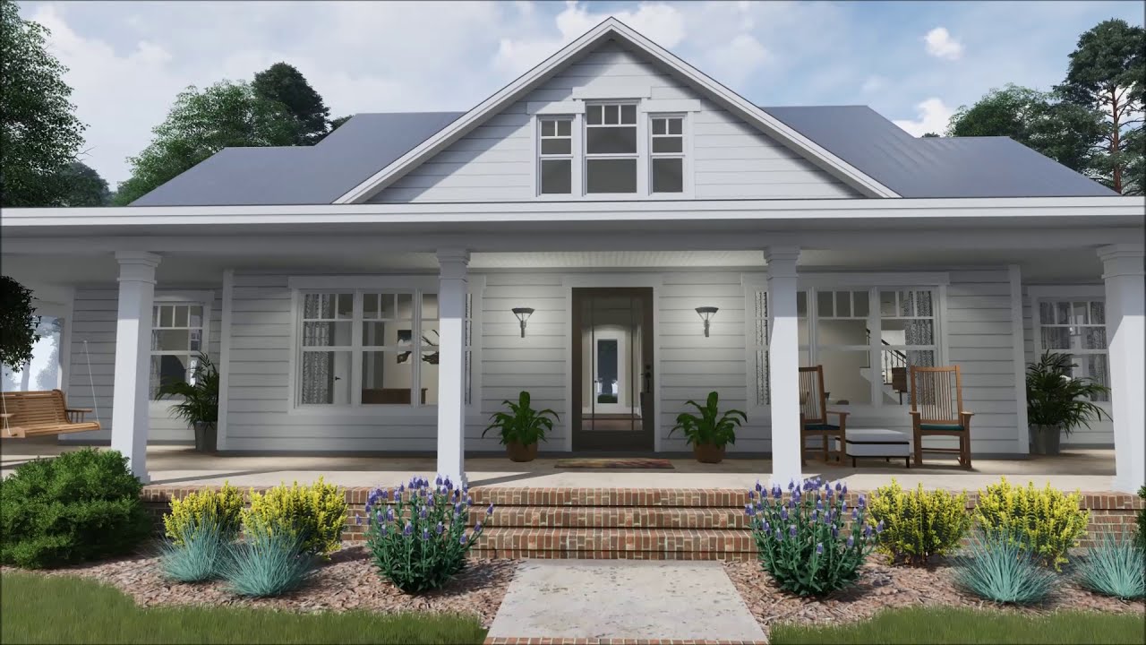 Architectural Designs Modern Farmhouse Plan 16901WG Virtual Tour
