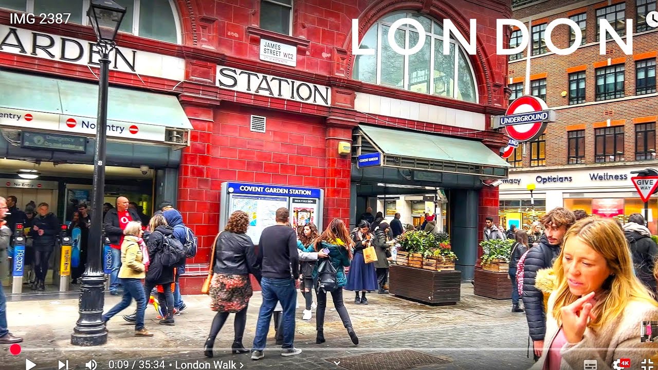 Walking London, Central London, England 🏴󠁧󠁢󠁥󠁮󠁧󠁿 Street Walk - London Winter Walking Tour [4K HDR]
