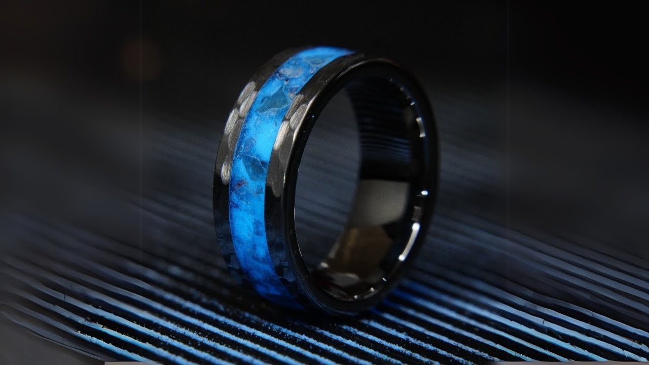 Hammered Tungsten Ring In-Depth Tutorial - Glowing Tanzanite Inlay