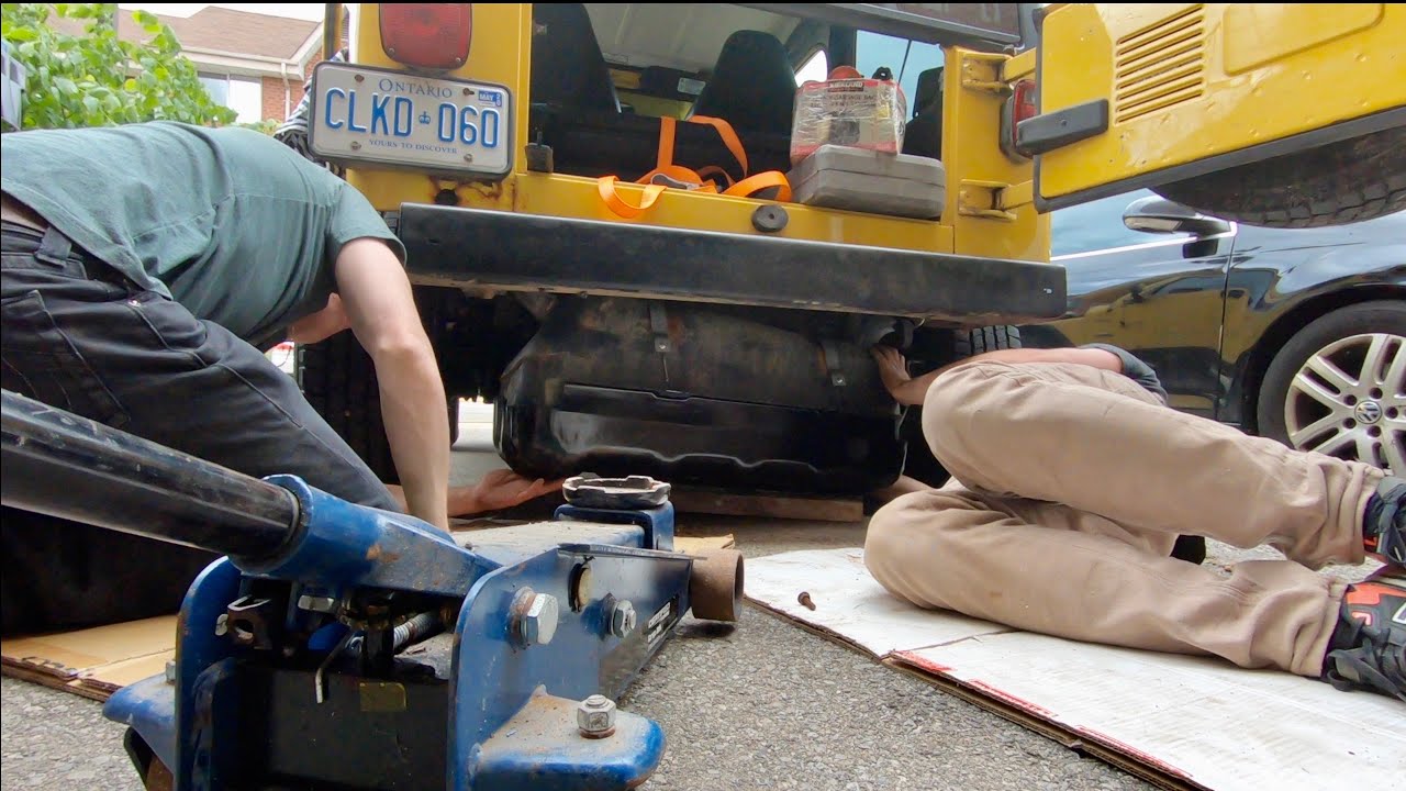 Installing New Fuel Tank Skid Plate On The Jeep Wrangler TJ