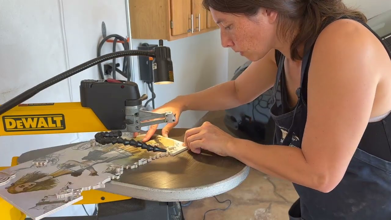 Making a Double Layered Alice in Wonderland Wooden Puzzle!