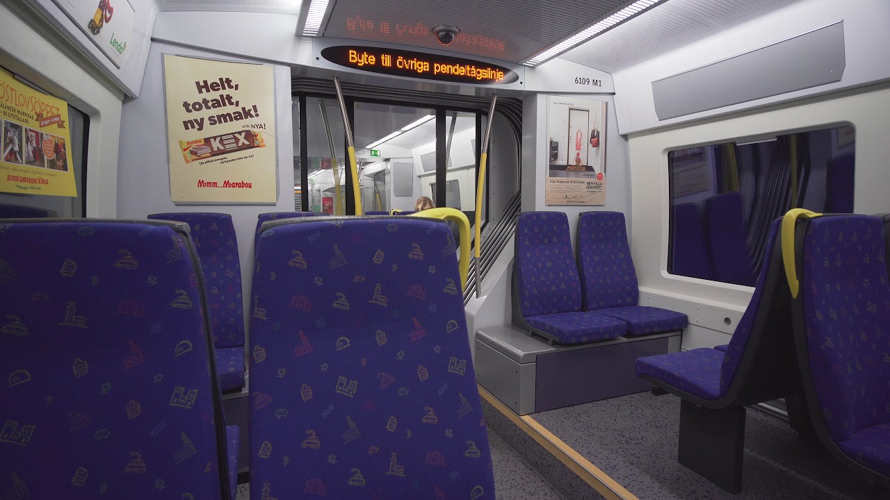 Sweden, train ride from Stockholm City to Odenplan