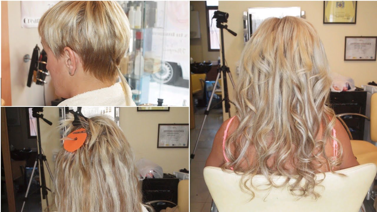 EXTENSIONES PARA CABELLO MUY CORTO. 🎀 EXTENSIONES IMPACTANTES 4. CABELLO RUBIO CON MECHADO SUTIL💇‍♀️