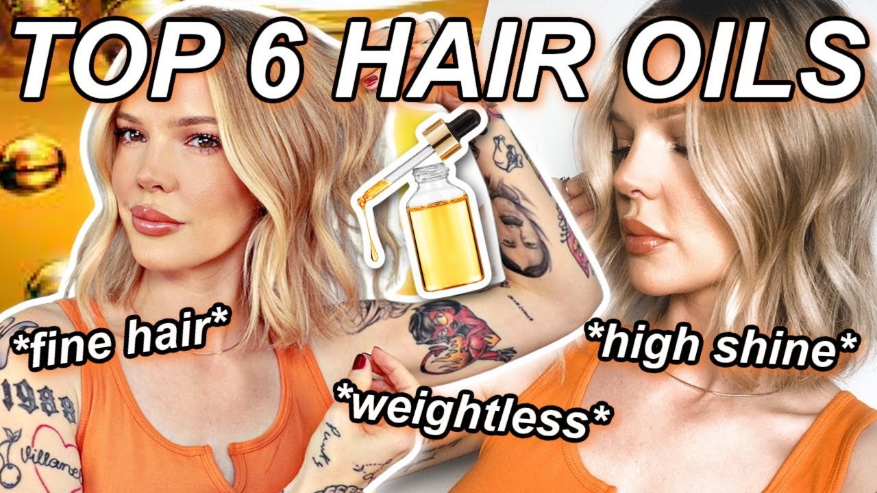 BEST HAIR OILS FOR FINE and THIN HAIR *prevent frizz, add WEIGHTLESS shine, and treat split ends*