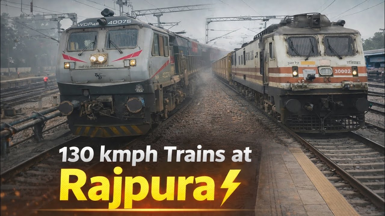 130 kmph Trains at Rajpura ⚡ | Rishikesh–Ambala Rail Journey